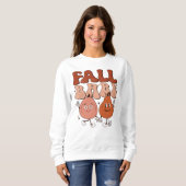 HERFST THEMA RETRO GROOVY HERFST BABE PUMPKIN TRUI (Voorkant volledig)