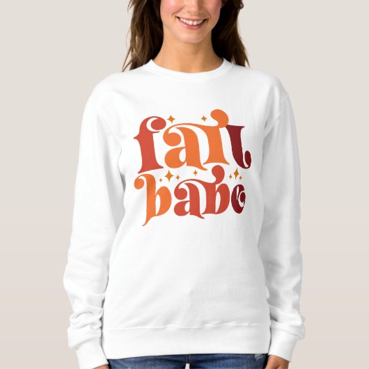 HERFST THEMA RETRO HERFST BABE SWEATSHIRT (Voorkant)