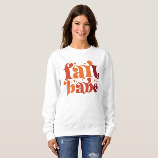 HERFST THEMA RETRO HERFST BABE SWEATSHIRT (Voorkant volledig)