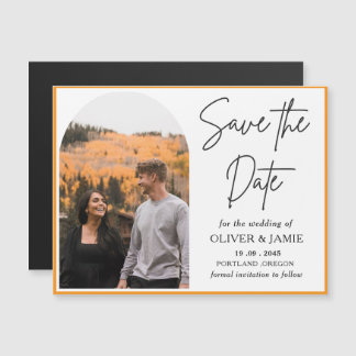 Herfst thema Save the Date Wedding Magnetische Kaa