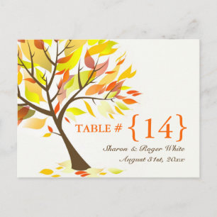 Herfst Thema Trouwtafel Aantal Zitplaatsen Kaarten