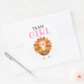 Herfst thema Turkije meisje gender reveal stickers (Envelop)