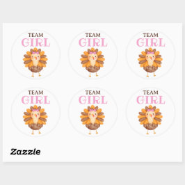 Herfst thema Turkije meisje gender reveal stickers