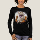  HERFST THEMA TURKISH ANGORA CAT Tri-Blend SHIRT (Voorkant)