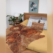 Herfst thema verlaat Terracotta Fleece Deken