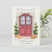 Herfst Thema We hebben een adreswijziging verplaat Aankondiging (Staand voorkant)