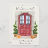 Herfst Thema We hebben een adreswijziging verplaat Aankondiging (Voorkant / Achterkant)