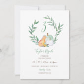 Herfst thema Woodland verjaardagsfeestje Kaart (Voorkant)