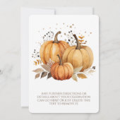 Herfst Theme Dinner Party Verjaardag Kaart (Achterkant)