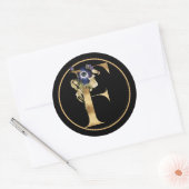 HERFST THEME GOLD MONOGRAM F MET PLATTELANDSREGELI RONDE STICKER (Envelop)