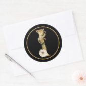 HERFST THEME GOLD MONOGRAM I MET PUMPKINS RONDE STICKER (Envelop)