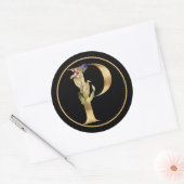HERFST THEME GOLD MONOGRAM P MET PLATTELANDSREGELI RONDE STICKER (Envelop)