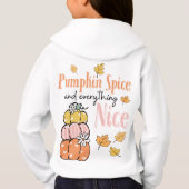 Herfst Theme Kind Hoodie- "Pumpkin Spice" (Achterkant)