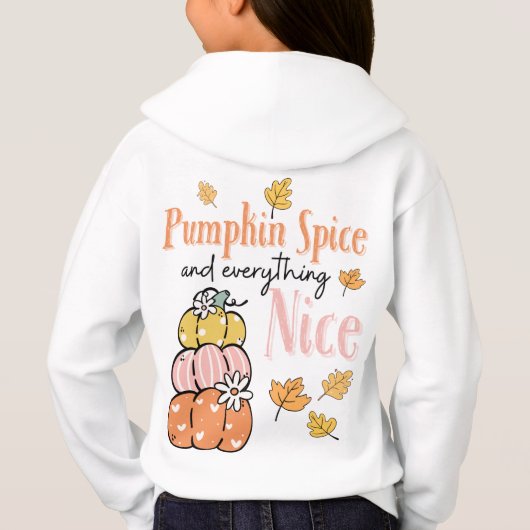 Herfst Theme Kind Hoodie- "Pumpkin Spice" (Achterkant)