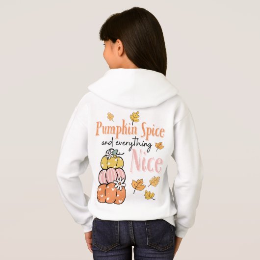 Herfst Theme Kind Hoodie- "Pumpkin Spice" (Achterkant volledig)