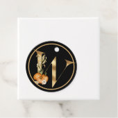 Herfst Theme Monogram met pomkin DANK U Bedankjes Labels (In situ)