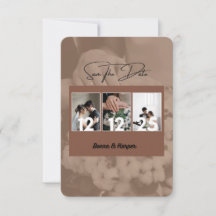 Herfst Theme Wedding Save the Date Kaart