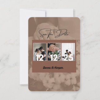 Herfst Theme Wedding Save the Date Kaart