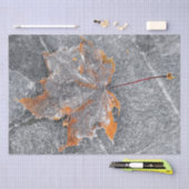 Herfst Thémle Leaf Oranje Grey Autumn Tissuepapier (Craft)