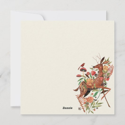 Herfst Thmed Feestdagenkaart (Achterkant)