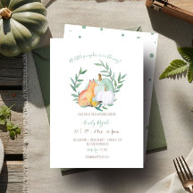 Herfst Thmed Fox en Pumpkin Baby shower