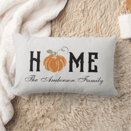 Herfst thuis aangepaste familienaam kussen