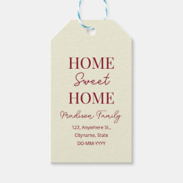 Herfst Thuis open huis Huis verwarmen Cadeaulabel