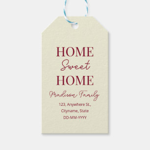 Herfst Thuis Zoete Thuis open huis Huis verwarmen Cadeaulabel