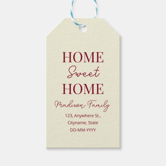 Herfst Thuis Zoete Thuis open huis Huis verwarmen Cadeaulabel (Voorkant)