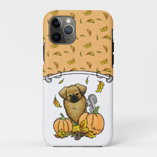Herfst Tibetan Spaniel (bruin) Dog Pumpkins Cute Case-Mate iPhone Case