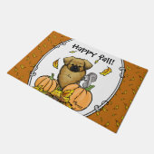 Herfst Tibetan Spaniel (bruin) Dog Pumpkins Cute Deurmat (Schuin)