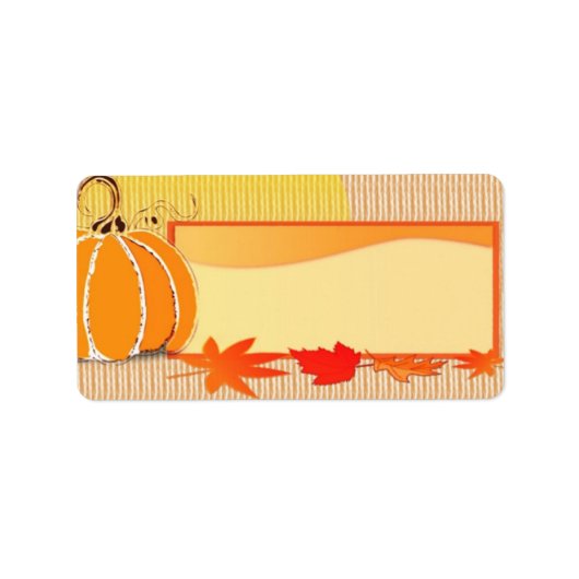 Herfst Tijd Etiket (Voorkant)