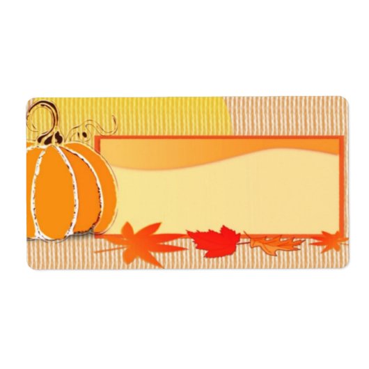 Herfst Tijd Etiket (Voorkant)