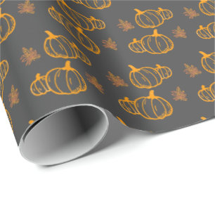Herfst tijd Fun Pumpkins and Leaves Cadeaupapier