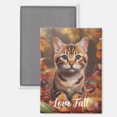 Herfst tijd kattenmagneet magneet (Voorkant / Achterkant)