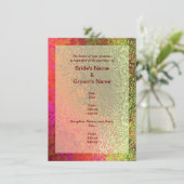 Herfst tinten van kleur bruiloft kaart (Staand voorkant)