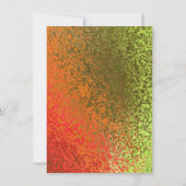 Herfst tinten van kleur bruiloft kaart (Achterkant)