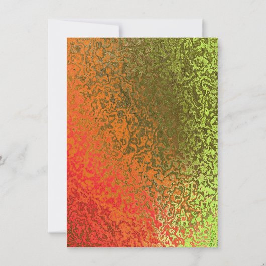 Herfst tinten van kleur bruiloft kaart (Achterkant)