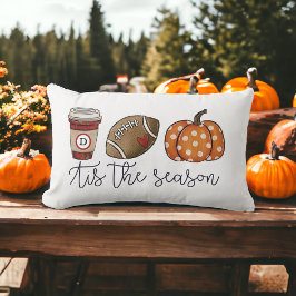 Herfst Tis het Seizoen Custom Coffee Football Pomp Kussen
