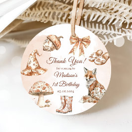 Herfst Toile De Jouy Woodland Thema Verjaardagsfee Bedankjes Labels