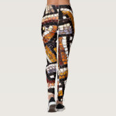 Herfst Toned Romeins Mozaïek Leggings (Achterkant)