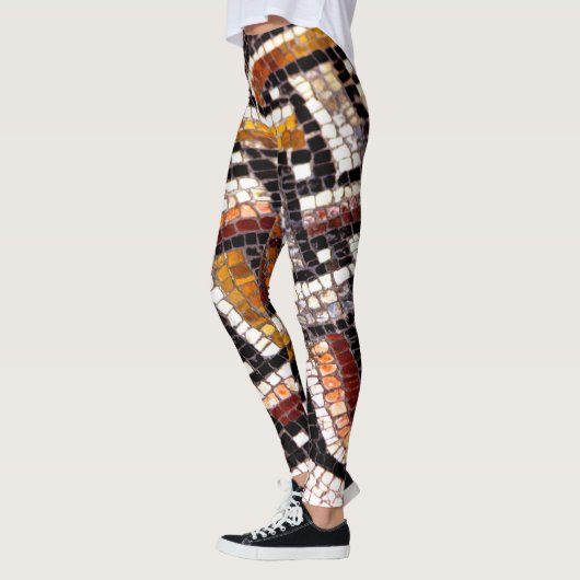 Herfst Toned Romeins Mozaïek Leggings (Links)
