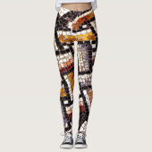 Herfst Toned Romeins Mozaïek Leggings (Voorkant)
