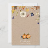 herfst tones pumpkin spice Hartelijk dank Bedankkaart (Voorkant)