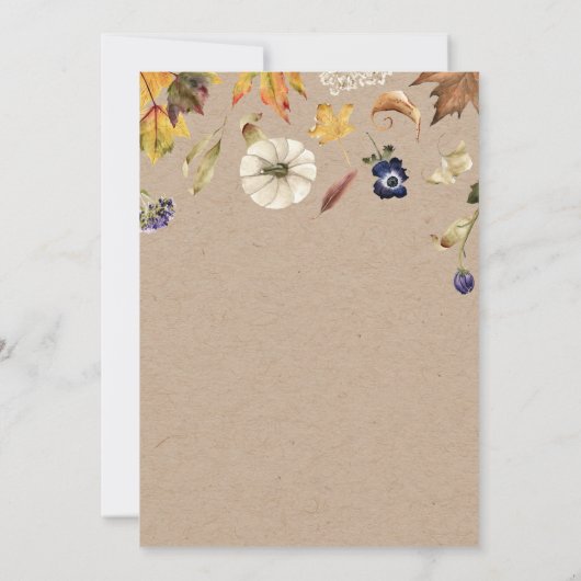 herfst tones pumpkin spice Hartelijk dank Bedankkaart (Achterkant)