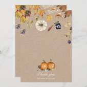 herfst tones pumpkin spice Hartelijk dank Bedankkaart (Voorkant / Achterkant)