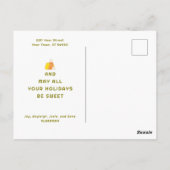 Herfst tot Kerst Postkaart Olijf – Snoep Mais Boom (Achterkant)