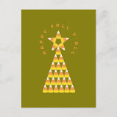 Herfst tot Kerst Postkaart Olijf – Snoep Mais Boom (Voorkant)