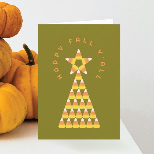 Herfst tot Kerstmap - Snoep Mais Boom Kaart