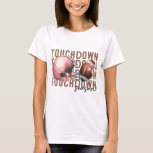 HERFST TOUCHDOWN HERFST ROZE HELM EN FOOTBALL T-SHIRT